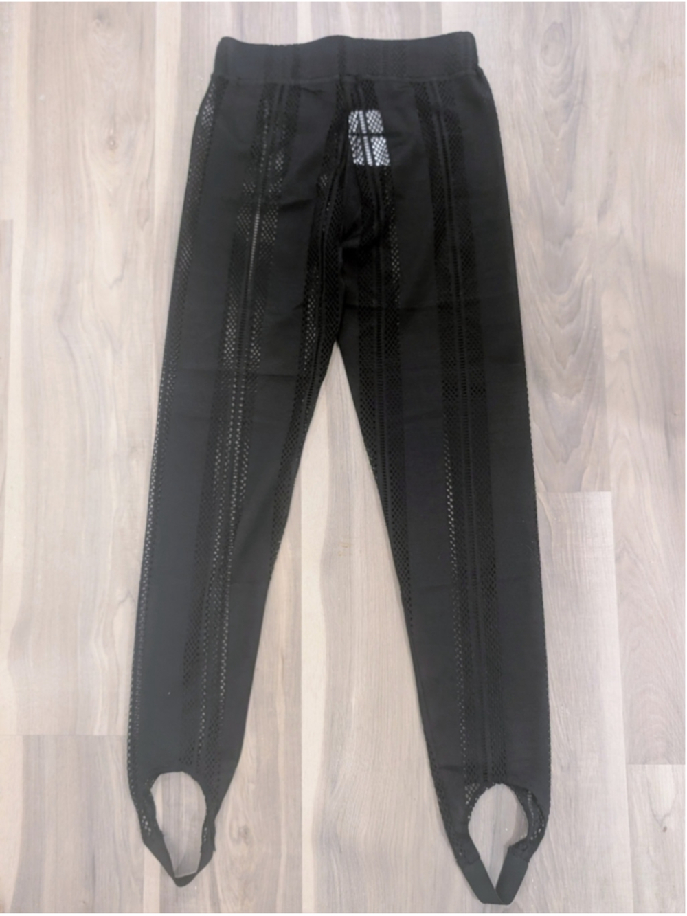 GANNI | Mesh-Panelled Stirrup Leggings In Black - Picture 4 of 14